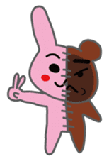 Half rabbit & Half bear by English sticker #2262571