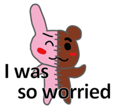 Half rabbit & Half bear by English sticker #2262574