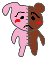 Half rabbit & Half bear by English sticker #2262575