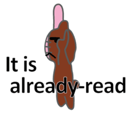 Half rabbit & Half bear by English sticker #2262577