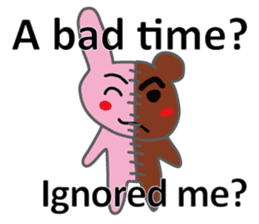 Half rabbit & Half bear by English sticker #2262578