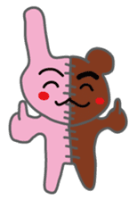Half rabbit & Half bear by English sticker #2262580