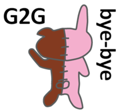 Half rabbit & Half bear by English sticker #2262582