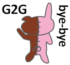 Half rabbit & Half bear by English sticker #2262582