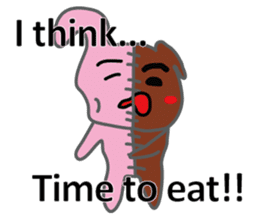 Half rabbit & Half bear by English sticker #2262584