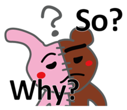 Half rabbit & Half bear by English sticker #2262585