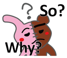 Half rabbit & Half bear by English sticker #2262585
