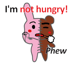 Half rabbit & Half bear by English sticker #2262587