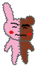 Half rabbit & Half bear by English sticker #2262588