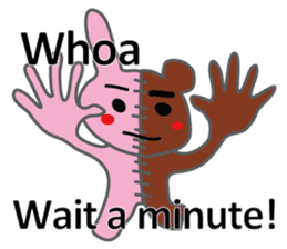 Half rabbit & Half bear by English sticker #2262590