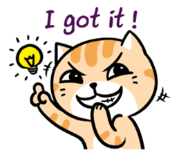 Dull Cat feeling English edition sticker #2264600
