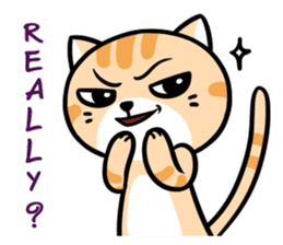 Dull Cat feeling English edition sticker #2264601