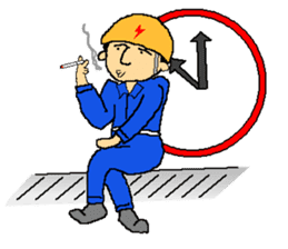 Go for it! Electric construction person sticker #2264958