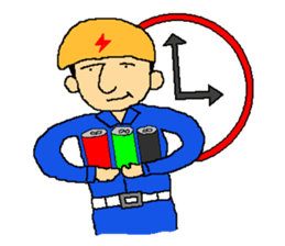 Go for it! Electric construction person sticker #2264959