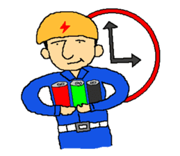 Go for it! Electric construction person sticker #2264959