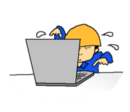 Go for it! Electric construction person sticker #2264960