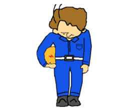 Go for it! Electric construction person sticker #2264963