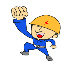 Go for it! Electric construction person sticker #2264975