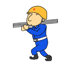 Go for it! Electric construction person sticker #2264990