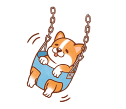 PongPong & Lemon the corgi sticker #2265020