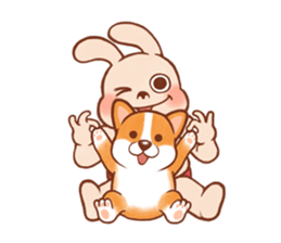 PongPong & Lemon the corgi sticker #2265028