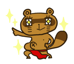 FUNDOSHI**Raccoon sticker #2265114