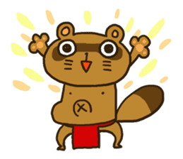 FUNDOSHI**Raccoon sticker #2265120