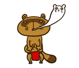 FUNDOSHI**Raccoon sticker #2265139