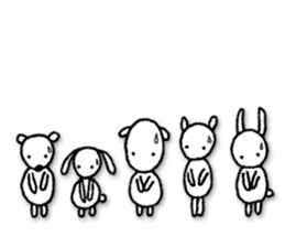 Animals forming a line sticker #2265197