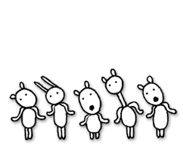 Animals forming a line sticker #2265199