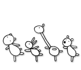Animals forming a line sticker #2265203