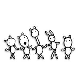 Animals forming a line sticker #2265206