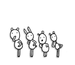 Animals forming a line sticker #2265207