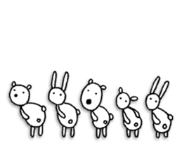 Animals forming a line sticker #2265210
