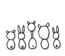Animals forming a line sticker #2265213