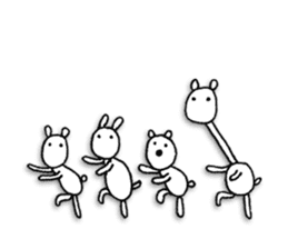 Animals forming a line sticker #2265215