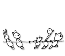 Animals forming a line sticker #2265226