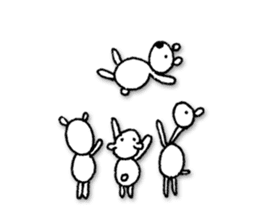 Animals forming a line sticker #2265227