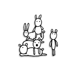 Animals forming a line sticker #2265228