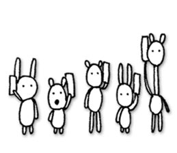 Animals forming a line sticker #2265229