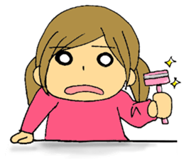 Inside of a girl's heart sticker #2267163