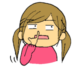 Inside of a girl's heart sticker #2267165