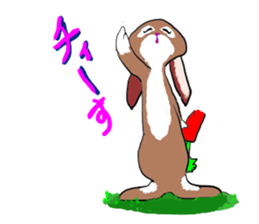tsun tsun rabbit sticker #2267349