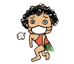 Curly Caveperson(English Ver.) sticker #2269583
