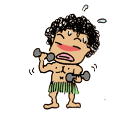 Curly Caveperson(English Ver.) sticker #2269587