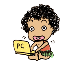 Curly Caveperson(English Ver.) sticker #2269593