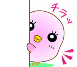 The pink chick that brings happiness sticker #2269854