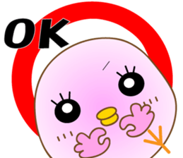 The pink chick that brings happiness sticker #2269856