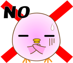 The pink chick that brings happiness sticker #2269857
