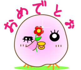 The pink chick that brings happiness sticker #2269874